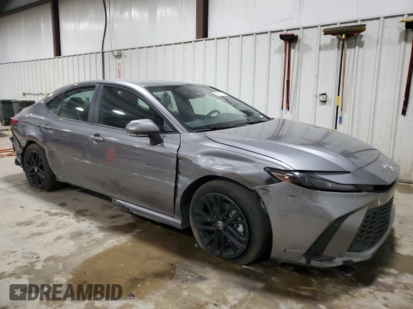 2025 Toyota Camry LE with VIN 4T1DAACK4SU571256, listed as a Copart auction lot 50635155 with 11,185 mi miles and Salvage Title. Bid and sale history available at DreamBid. Image 4.