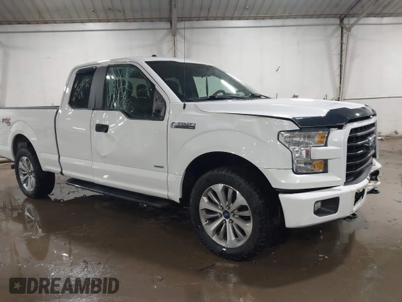 2017 Ford F-150 XL with VIN 1FTEX1EP4HFC84612, listed as a IAAI auction lot 41553736 with 145,235 mi miles. Bid and sale history available at carsss.com. Image 1.