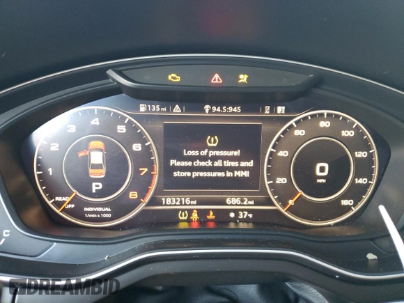 2017 Audi A4 Season of Audi Premium with VIN WAUDNAF41HN056446, listed as a Copart auction lot 87474944 with 183,216 mi miles and Salvage Title. Bid and sale history available at carsss.com. Image 9.
