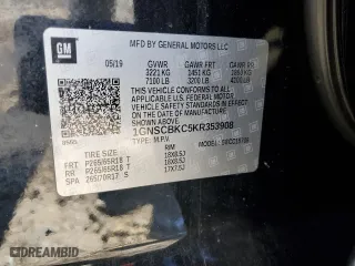 2019 Chevrolet Tahoe LT with VIN 1GNSCBKC5KR353908, listed as a Copart auction lot 41826985 with 97,949 mi miles and Clean Title. Bid and sale history available at carsss.com. Image 14.