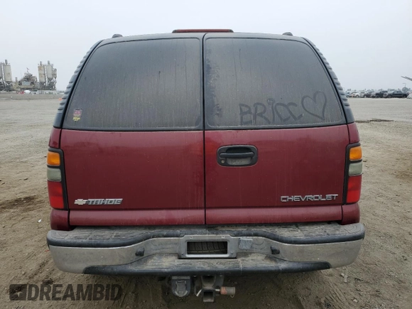 2004 Chevrolet Tahoe LS with VIN 1GNEK13Z14R288393, listed as a Copart auction lot 76368084 with 160,816 mi miles and Salvage Title. Bid and sale history available at carsss.com. Image 6.