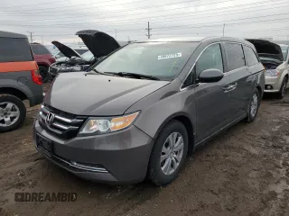 2014 Honda Odyssey EX with VIN 5FNRL5H46EB025271, listed as a Copart auction lot 49872725 with 80,321 mi miles and Salvage Title. Bid and sale history available at carsss.com. Image 1.