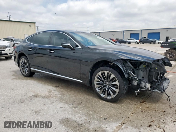 2018 Lexus LS 500 z VIN JTHB51FF3J5006860, wystawiony jako Copart lot #54728845 z przebiegiem 76 335 mil mil oraz Czysty tytuł • Clean title. Historia ofert i sprzedaży dostępna na DreamBid. Obrazek 4.