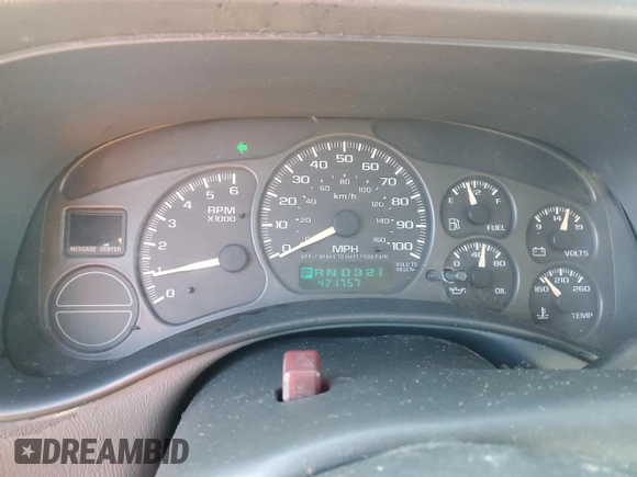 2002 Chevrolet Suburban LT with VIN 1GNEC16Z02J287885, listed as a Copart auction lot 85322374 with 421,757 mi miles and Salvage Title. Bid and sale history available at carsss.com. Image 9.