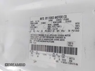 2010 Ford Ranger XL with VIN 1FTKR1AD8APA37246, listed as a IAAI auction lot 42361983 with 166,884 mi miles and . Bid and sale history available at DreamBid. Image 9.