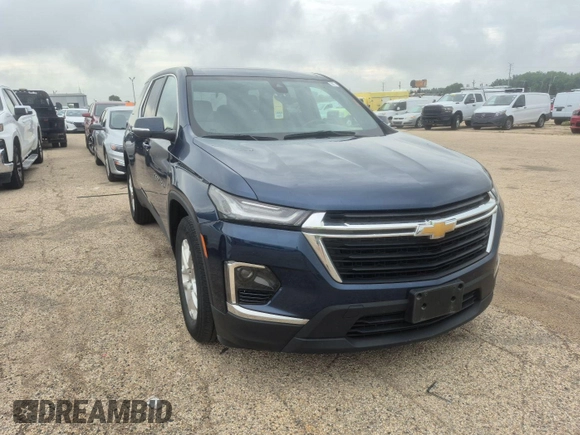 2022 Chevrolet Traverse LS with VIN 1GNEVLKW4NJ100587, listed as a IAAI auction lot 42623761 with 71,190 mi miles and . Bid and sale history available at DreamBid. Image 5.
