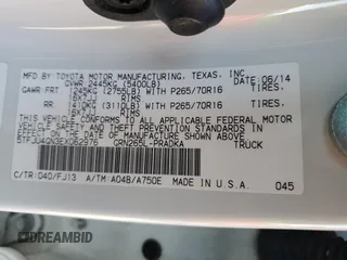 2014 Toyota Tacoma PreRunner with VIN 5TFJU4GN3EX062976, listed as a Copart auction lot 48782405 with 204,571 mi miles and Salvage Title. Bid and sale history available at carsss.com. Image 12.