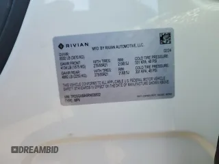 2024 Rivian R1S Adventure with VIN 7PDSGABA6RN039832, listed as a Copart auction lot 80635054 with Not Provided miles and Salvage Title. Bid and sale history available at carsss.com. Image 12.