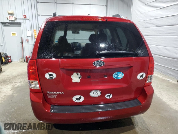 2012 Kia Sedona LX with VIN KNDMG4C71C6418257, listed as a Copart auction lot 49045125 with 65,836 mi miles and Salvage Title. Bid and sale history available at carsss.com. Image 6.