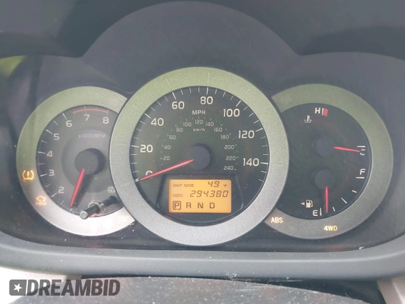2006 Toyota RAV4 with VIN JTMBK33VX65003043, listed as a IAAI auction lot 42009844 with 294,380 mi miles. Bid and sale history available at carsss.com. Image 7.