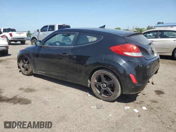 2012 Hyundai Veloster w/Gray Int with VIN KMHTC6AD5CU066108, listed as a Copart auction lot 62311305 with 117,856 mi miles and Salvage title. Bid and sale history available at DreamBid. Image 2.