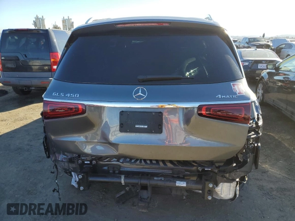 2021 Mercedes-Benz GLS 450 with VIN 4JGFF5KE0MA461614, listed as a Copart auction lot 39864104 with 34,534 mi miles and . Bid and sale history available at DreamBid. Image 6.