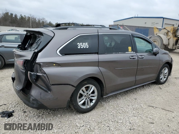 2022 Toyota Sienna XLE with VIN 5TDJRKEC7NS098165, listed as a Copart auction lot 87322464 with 212,491 mi miles and Salvage Title. Bid and sale history available at carsss.com. Image 3.