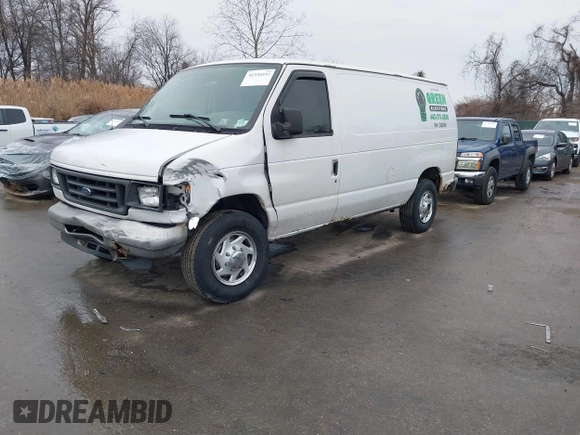 2005 Ford Econoline Cargo with VIN 1FTNE24W95HB25640, listed as a IAAI auction lot 41335337 with 183,045 mi miles. Bid and sale history available at carsss.com. Image 2.