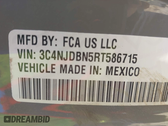 2024 Jeep Compass Latitude with VIN 3C4NJDBN5RT586715, listed as a IAAI auction lot 41840320 with 5,636 mi miles and . Bid and sale history available at DreamBid. Image 9.