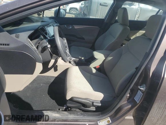 2015 Honda Civic EX with VIN 2HGFB2F80FH526907, listed as a Copart auction lot 46945025 with 78,764 mi miles and Salvage Title. Bid and sale history available at DreamBid. Image 7.