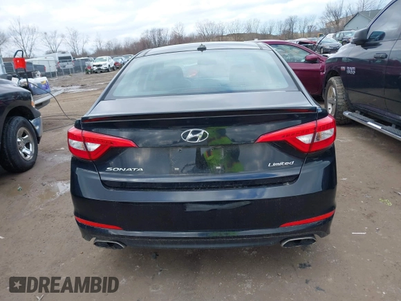 2015 Hyundai Sonata Limited with VIN 5NPE34AF0FH043630, listed as a IAAI auction lot 41825927 with 129,367 mi miles and . Bid and sale history available at carsss.com. Image 16.