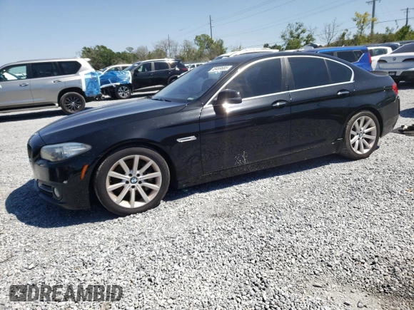 2015 BMW 5 Series 535i with VIN WBA5B1C55FD919164, listed as a Copart auction lot 49469685 with 117,610 mi miles and Clean Title. Bid and sale history available at carsss.com. Image 1.