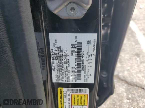 2013 Ford Fusion SE z VIN 3FA6P0H97DR215735, wystawiony jako Copart lot #62326335 z przebiegiem 100 312 mil mil oraz Szkoda całkowita • Salvage title. Historia ofert i sprzedaży dostępna na DreamBid. Obrazek 13.