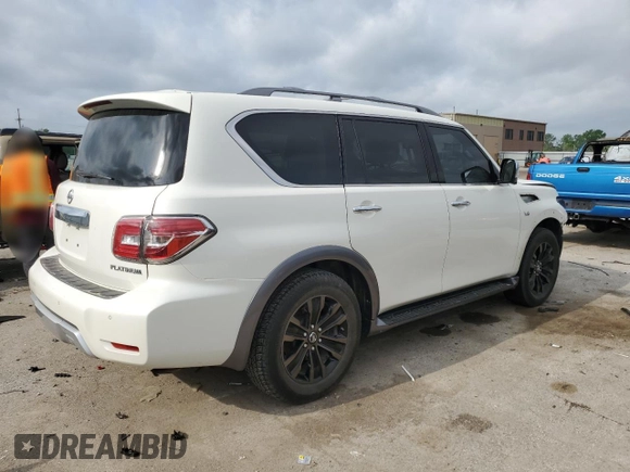 2018 Nissan Armada Platinum с VIN JN8AY2NE2J9730460, выставлен на аукционе Copart как лот 54322235 с пробегом 106 828 миль миль и Списание • Salvage title. История ставок и продаж доступна на DreamBid. Изображение 3.