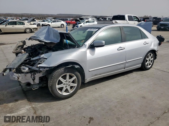 2003 Honda Accord EX z VIN 1HGCM66573A035688, wystawiony jako Copart lot #48033455 z przebiegiem Nie podano mil oraz Szkoda całkowita • Salvage title. Historia ofert i sprzedaży dostępna na DreamBid. Obrazek 1.