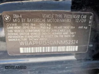 2010 BMW 3 Series 328i with VIN WBAPH7G50ANM52324, listed as a Copart auction lot 47139835 with 100,013 mi miles and Clean Title. Bid and sale history available at carsss.com. Image 13.