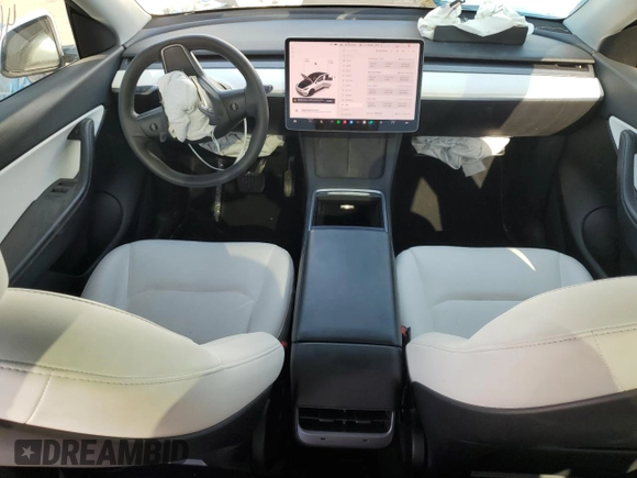 2021 Tesla Model Y Long Range with VIN 5YJYGDEE8MF271938, listed as a Copart auction lot 50961485 with 46,173 mi miles and Salvage Title. Bid and sale history available at DreamBid. Image 8.