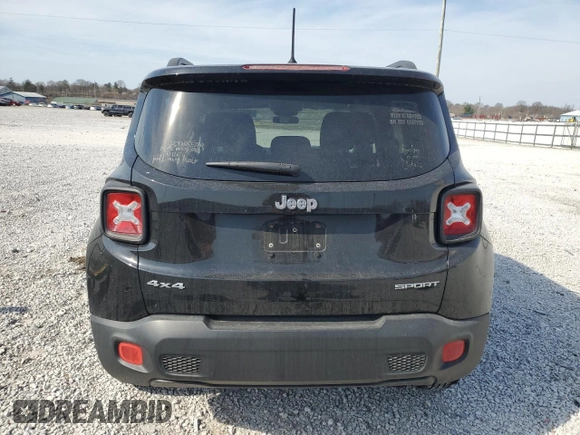 2017 Jeep Renegade Sport with VIN ZACCJBAB7HPF40134, listed as a Copart auction lot 48661955 with 127,338 mi miles and Salvage Title. Bid and sale history available at carsss.com. Image 6.