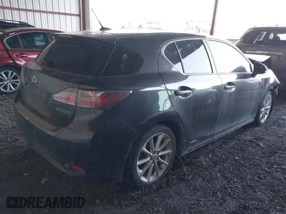 2011 Lexus CT 200h with VIN JTHKD5BH7B2019633, listed as a IAAI auction lot 41345929 with 136,450 mi miles and . Bid and sale history available at DreamBid. Image 4.