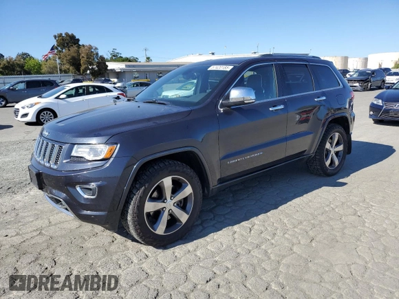 2015 Jeep Grand Cherokee Overland with VIN 1C4RJFCM3FC887817, listed as a Copart auction lot 57420185 with 145,971 mi miles and Clean title. Bid and sale history available at DreamBid. Image 1.