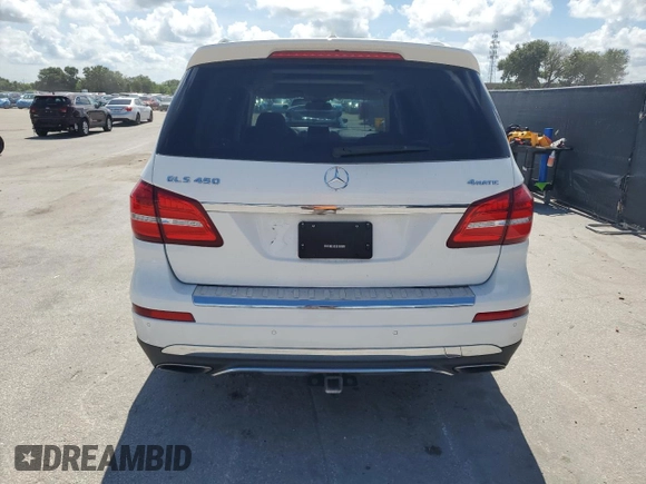 2017 Mercedes-Benz GLS 450 with VIN 4JGDF6EE7HA977726, listed as a Copart auction lot 60707555 with 117,993 mi miles and Salvage title. Bid and sale history available at DreamBid. Image 6.