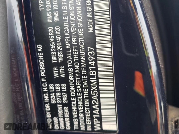 2021 Porsche Macan z VIN WP1AA2A5XMLB14937, wystawiony jako Copart lot #42006234 z przebiegiem 17 851 mil mil oraz Szkoda całkowita • Salvage title. Historia ofert i sprzedaży dostępna na DreamBid. Obrazek 14.