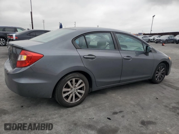 2012 Honda Civic EX with VIN 2HGFB2F88CH554322, listed as a Copart auction lot 55303165 with 192,132 mi miles and Salvage Title. Bid and sale history available at DreamBid. Image 3.