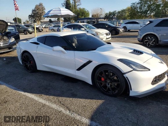 2017 Chevrolet Corvette 1LT with VIN 1G1YB2D79H5104395, listed as a Copart auction lot 45605385 with 41,792 mi miles and Salvage Title. Bid and sale history available at carsss.com. Image 4.