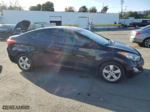 2012 Hyundai Elantra Limited with VIN 5NPDH4AE9CH116395, listed as a Copart auction lot 50218895 with 167,324 mi miles and Salvage Title. Bid and sale history available at carsss.com. Image 4.