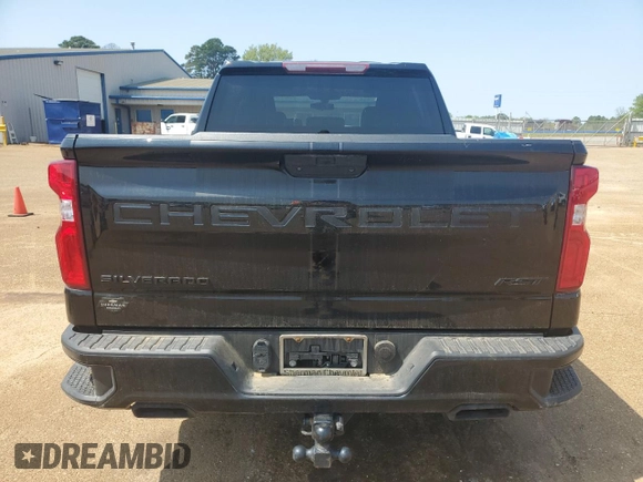 2021 Chevrolet Silverado 1500 RST with VIN 1GCUYEELXMZ422059, listed as a Copart auction lot 49437435 with 27,466 mi miles and Salvage Title. Bid and sale history available at carsss.com. Image 6.