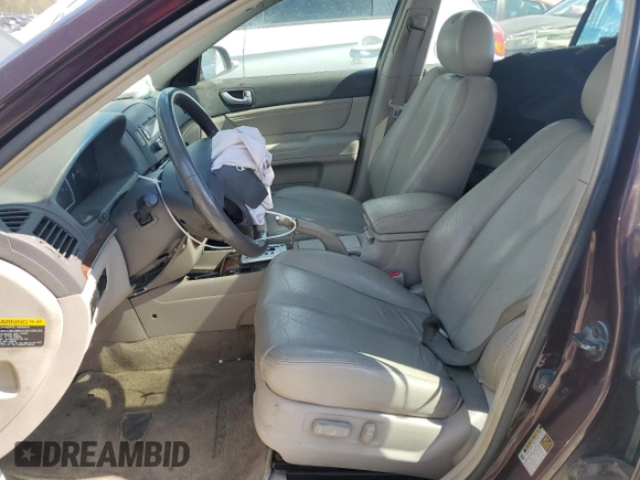 2006 Hyundai Sonata GLS with VIN 5NPEU46F16H027314, listed as a Copart auction lot 52328205 with 144,038 mi miles and Salvage Title. Bid and sale history available at DreamBid. Image 7.
