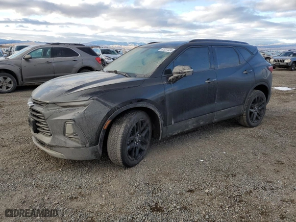 2020 Chevrolet Blazer LT with VIN 3GNKBJRS7LS695269, listed as a Copart auction lot 87037324 with 69,433 mi miles and Salvage Title. Bid and sale history available at carsss.com. Image 1.