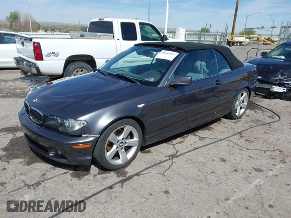 2005 BMW 3 Series 325Ci with VIN WBABW33405PL35861, listed as a IAAI auction lot 42042997 with 137,148 mi miles and . Bid and sale history available at carsss.com. Image 2.