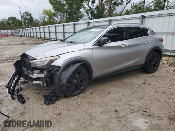 2017 Infiniti QX30 Premium with VIN SJKCH5CR6HA025128, listed as a Copart auction lot 55146374 with 92,547 mi miles and Salvage Title. Bid and sale history available at carsss.com. Image 1.
