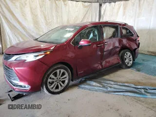 2021 Toyota Sienna Limited with VIN 5TDERKECXMS032404, listed as a Copart auction lot 68022034 with 26,814 mi miles and Clean Title. Bid and sale history available at carsss.com. Image 1.