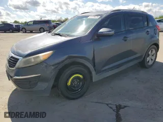 2012 Kia Sportage LX with VIN KNDPB3A25C7228825, listed as a Copart auction lot 51379475 with 184,372 mi miles and Salvage Title. Bid and sale history available at carsss.com. Image 1.
