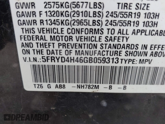 2016 Acura MDX Technology z VIN 5FRYD4H46GB059313, wystawiony jako IAAI lot #42208726 z przebiegiem 87 106 mil mil oraz . Historia ofert i sprzedaży dostępna na DreamBid. Obrazek 9.