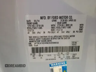 2014 Ford F-150 XL with VIN 1FTEX1EM9EKE59932, listed as a Copart auction lot 85818504 with Not Provided miles and Salvage Title. Bid and sale history available at carsss.com. Image 15.