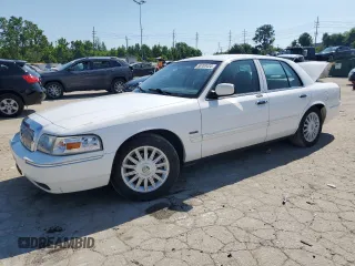 2009 Mercury Grand Marquis LS with VIN 2MEHM75V29X628191, listed as a Copart auction lot 58783434 with 162,213 mi miles and Salvage Title. Bid and sale history available at carsss.com. Image 1.