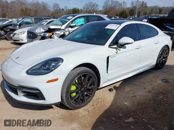 2018 Porsche Panamera 4 E-Hybrid z VIN WP0AE2A73JL129993, wystawiony jako IAAI lot #41602216 z przebiegiem 53 426 mil mil oraz . Historia ofert i sprzedaży dostępna na DreamBid. Obrazek 2.
