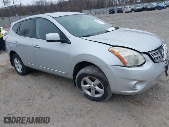 2013 Nissan Rogue S with VIN JN8AS5MTXDW043607, listed as a IAAI auction lot 41795965 with 132,741 mi miles. Bid and sale history available at carsss.com. Image 1.
