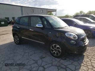 2014 FIAT 500L Lounge with VIN ZFBCFACH7EZ004054, listed as a Copart auction lot 51581774 with 116,779 mi miles and Salvage Title. Bid and sale history available at carsss.com. Image 4.
