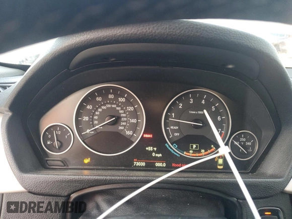 2015 BMW 3 Series 320i xDrive with VIN WBA3C3C5XFK202397, listed as a Copart auction lot 47146625 with 73,030 mi miles and Salvage Title. Bid and sale history available at carsss.com. Image 9.
