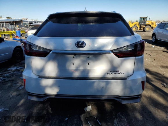 2017 Lexus RX with VIN 2T2BGMCA5HC017356, listed as a Copart auction lot 41453715 with 56,213 mi miles and Salvage Title. Bid and sale history available at carsss.com. Image 6.